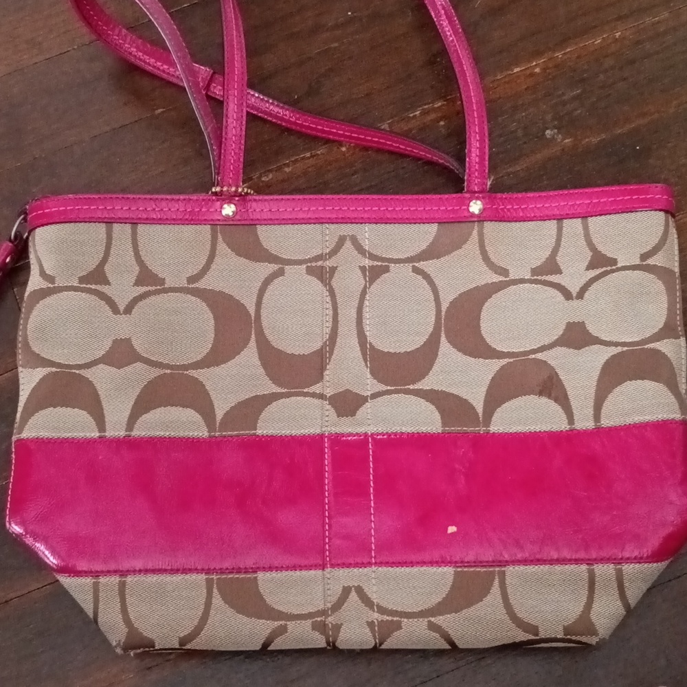 LAST CHANCE Coach purse Raspberry Pink Leather